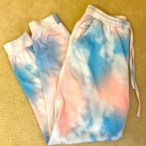 Blue and Pink Tie Dye Joggers